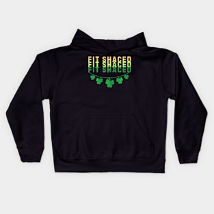 Fit Shaved-Irish St Patricks Day Shamrock 2024 Kids Hoodie